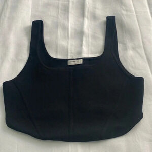 Babaton women’s ribbed sculpt crop top - 2XL, teal NWOT